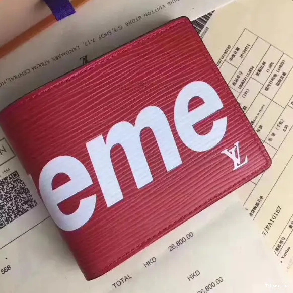 Affordable Vuitton supreme Louis wallet pocket 0514